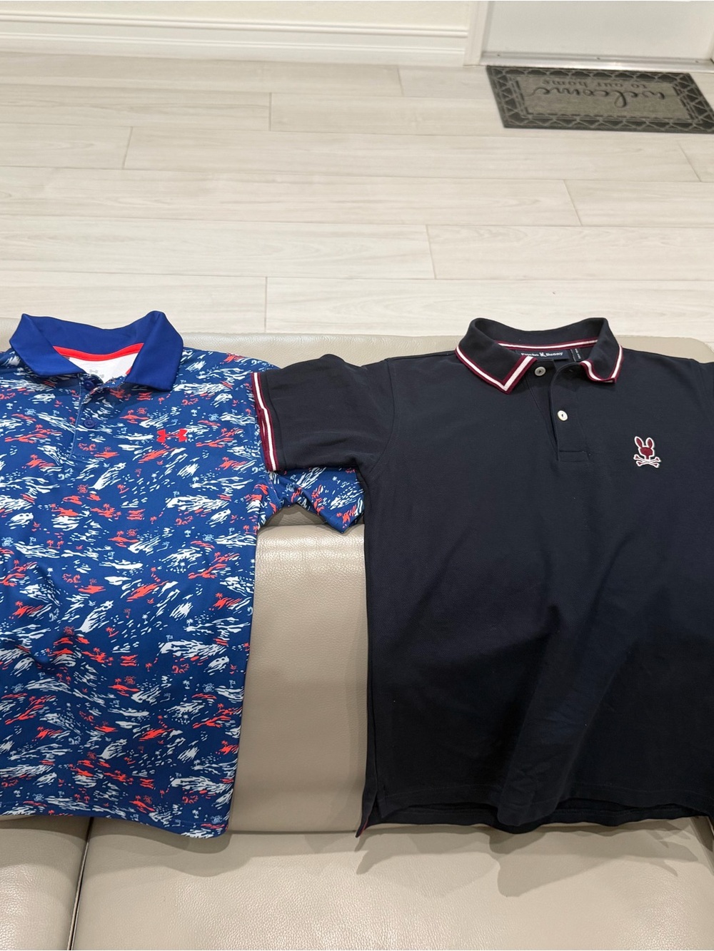 Psycho Bunny and under armour shirt size boys large 14